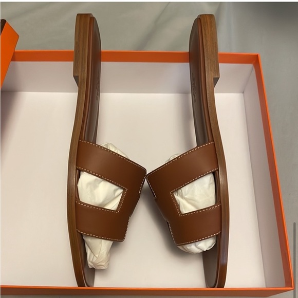Authentic Hermes Oran leather Sandals - Picture 6 of 6